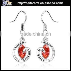 Popular Jewelry Alloy Austria Rose Gold Crystal Drop Earrings thumbnail-4