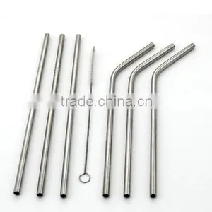 Straight Reusable Stainless Steel Drinking Straws With Thread thumbnail-2
