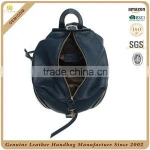 Guangzhou OEM Vendor High Quality Genuine Leather Bag Durable Leather Travel Bag Real Leather 2016 Bucket Bag for Lady thumbnail-3