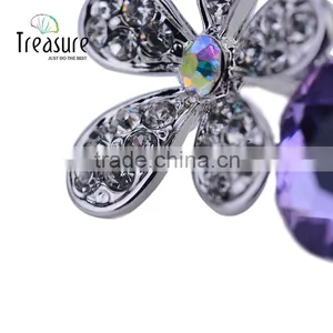 Fashionable Jewelry Flower Brooch With Colorful Rhinestone Brooch Jewelry thumbnail-4