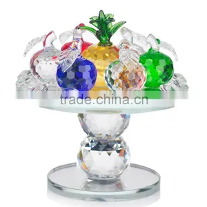 Custom Colorful Decoration k9 Glass Promotion Pineapple With Base Crystal Fruit Figurine thumbnail-1