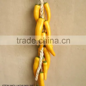 2015 High Quality Harvest Artificial Yellow Pepper String Decoration Artificial Vegatables String Home Decoration thumbnail-1