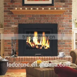 YN-020 Distressed Wood Fireplace / Cast Iron Fireplace Front thumbnail-5