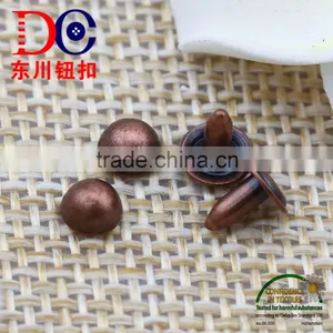 Plating Washable Mushroom Shape Copper Rivet for Leather thumbnail-2