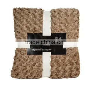 100% Polyester Soft Warm Cheap pv Fleece Gifts Promotional Blanket thumbnail-1
