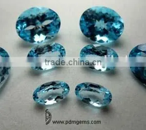 Sky Blue Topaz Semi Precious Gemstone Oval Cut Lot For White Gold Ring From Jaipur thumbnail-1