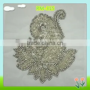 2015 Newest and Fashion Handmake Tulle Applique With Beads RC-315 thumbnail-1