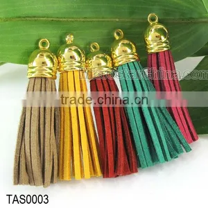Korea Top Grade Tassel, Korea Suede, About 45*12.3mm, Mixed Color thumbnail-1