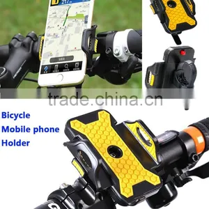Universal Bike Bicycle Mobile Phone Handlebar Holder 53mm-83mm Adjustable Width With Cushion Mount Base for IPhone/Samsung/LG thumbnail-1