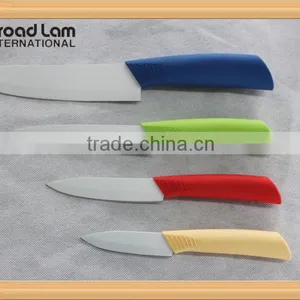 (NEW)Durable Ceramic Coating White Stainless Steel Blade Knife Set 4 Sizes Assortment thumbnail-1