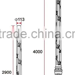 B005-1 Street Lighting Used Sand Casting Aluminum Light Pole For Sale thumbnail-2