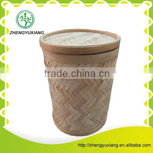 Cylinder Shape Bamboo Tea Caddy thumbnail-5