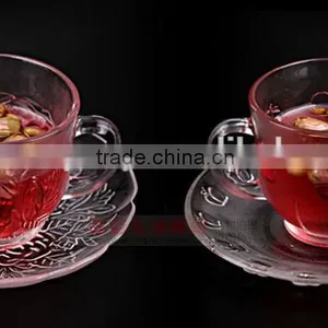 Glass Tea Cup Saucers Glass Coffee Cup Saucers Glass Tea Cup Flowers thumbnail-2