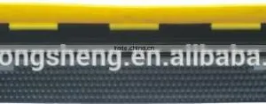 1000mm Length 2-channels Road Rubber Cable Protector thumbnail-1