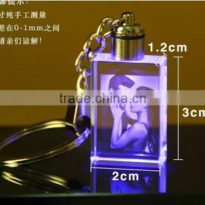 Wedding Favor Crystal Photo Keychain Wedding Gifts 2015.3D Laser Crystal Keychain thumbnail-3
