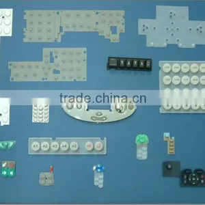 Silkscreen Printed and Die Cut,Clear Punched Window,Self Adhesive Polycarbonate Labels For Remote Control thumbnail-3