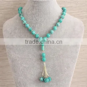 Stock Wholesale Arylic Resin Beads Statement Necklace thumbnail-1