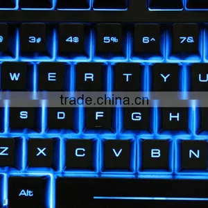 USB Adjustable Colored Backlit LED Gaming Keyboard for Laptop Desktop thumbnail-2