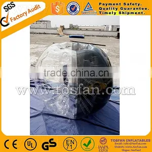 Half Black n Clear Inflatable Loopy Soccer Hamster Bubble Football With Safe Harness TB138 thumbnail-1