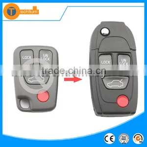 High Quality 3+1 Remote Key Shell With Uncut Blade no Logo With Letter on Back for Volvo Xc90 S60 S40 V70 850 thumbnail-1