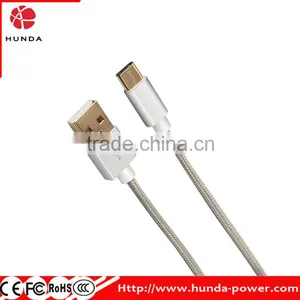 OEM/ODM USB Type C Cable USB C to USB A Braided Data Cable 3.3Ft [1M] With Reversible Connector for New MacBook and Other Type-C thumbnail-1
