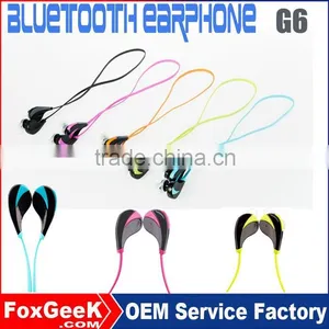 Factory Price G6 Wireless Bluetooth Sport Neckband Earphone With CSR4.0 Chip Hot Selling in Express thumbnail-1