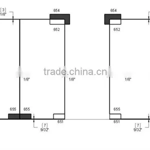 USA Made Bottom Patch Fittings for Right and Left Hand Doors thumbnail-3