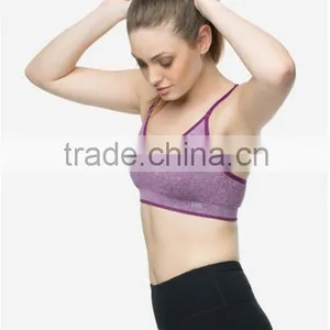 Workout Spinning Yoga Sports Bra Breathable Keyhole Bralette thumbnail-1