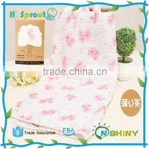 Baby Muslin Bath Towel With Cute Printing thumbnail-1