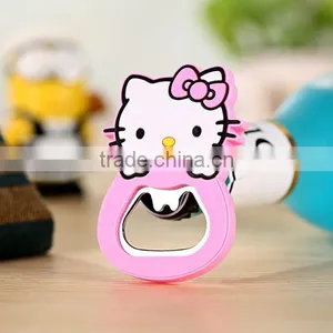 Hot Sale Custom Promotional Cheap Price PVC Keychain Beer Bottle Opener Fridge Magnet thumbnail-5