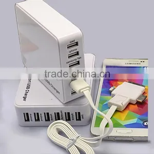 2015 Hot New 6 Ports Usb Intelligent Super Fast Flat Mobile Phone Battery Charger thumbnail-3