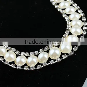 2016 Hot Selling Rhinestone Trim Pearl Rhinestone Chain Trim for Wholesale thumbnail-4