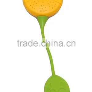 FDA Grade Lemon Shape Silicone Tea Strainer High Quality Tea Influser thumbnail-3