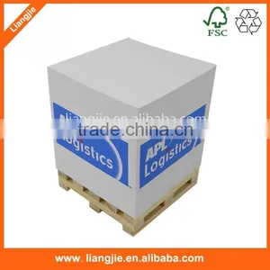 Cmyk Print Notepad Cube With Wooden Pallet, Loose Leaf Note Cube,note Block thumbnail-1