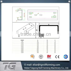 Hot Sale ! High Speed Automatic High Quality C Purlin Roll Forming Machines for Canton Fair thumbnail-1