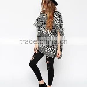 2015 High Latest Fashion Design Wool Shawl With Fringes thumbnail-1