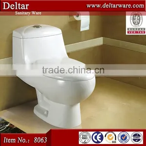 Chinese One Piece Toilet, Types of Water Closet, White/color Italian Toilet thumbnail-2