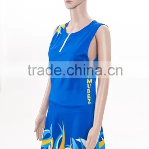 Custom Sublimation Netball Apparel Dress Shirt Bodysuit 100% Polyester thumbnail-3