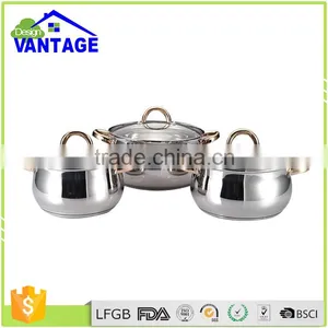10pcs Induction Frypan Saucepan Casserole Stainless Steel Pot Non Stick Cookware thumbnail-3