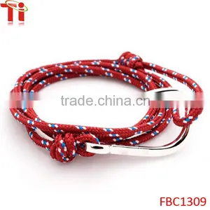 Red Thin Line Fish Hook Hope Bracelet Top Quality thumbnail-3