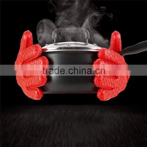 Cheap Waterproof Safety Silicone Oven Cooking Kitchen Heat Resistant Hand Gloves thumbnail-2