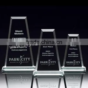 Engraved Jade Glass Round Trophy Clear thumbnail-1