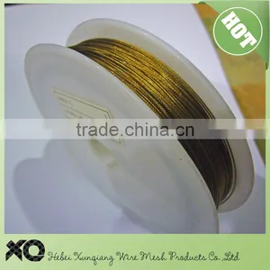 0.38mm Gold Colored Tiger Tail Beading Wire thumbnail-1