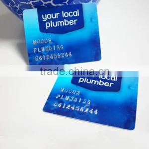 Plastic Membership Card PVC Business Cards With Embossed Numbers Print thumbnail-1