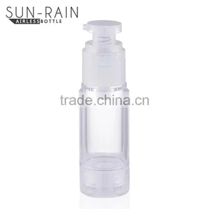 Professional Spring Outside Empty Silver Cosmetic Plastic Airless Bottle 50ml thumbnail-2