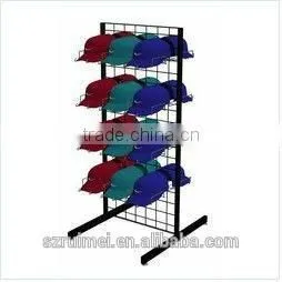 4 Tier Floor Rack Holder/ Hat Display Metal Shelf for Retail Stores thumbnail-1
