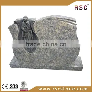 Grey Headstone With Angel Wings , Angel Headstone Designs thumbnail-1