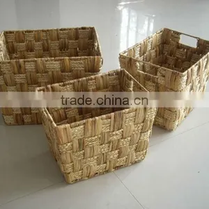 Natural Water Hyacinth Storage Baskets Water Hyacinth Handicrafts thumbnail-1