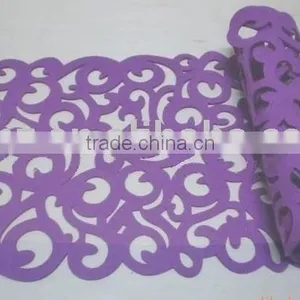 Beatiful Laser Cut Ecco-friendly Wool Felt Table Cloth thumbnail-1