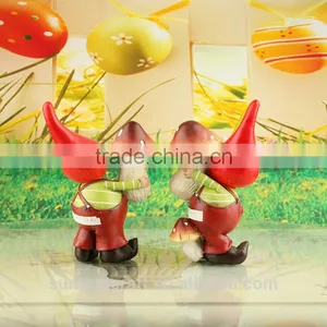 Mushroom Brothers Antique Polyresin Sweet Miniature People Set thumbnail-3